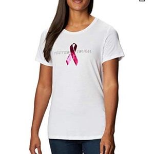 Columbia Women's Forest Park Graphic White T-Shirt Short Sleeve Size XS